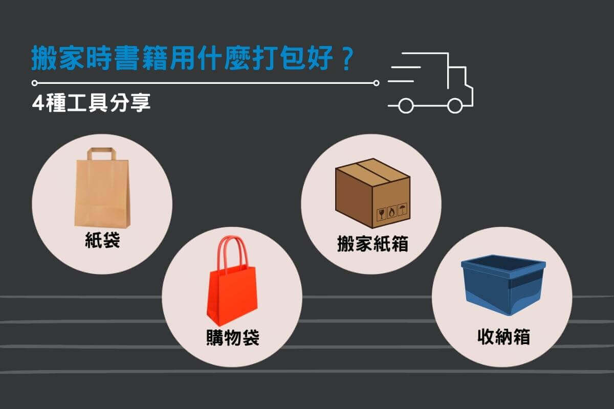 搬家時書籍用什麼打包好？4種工具分享