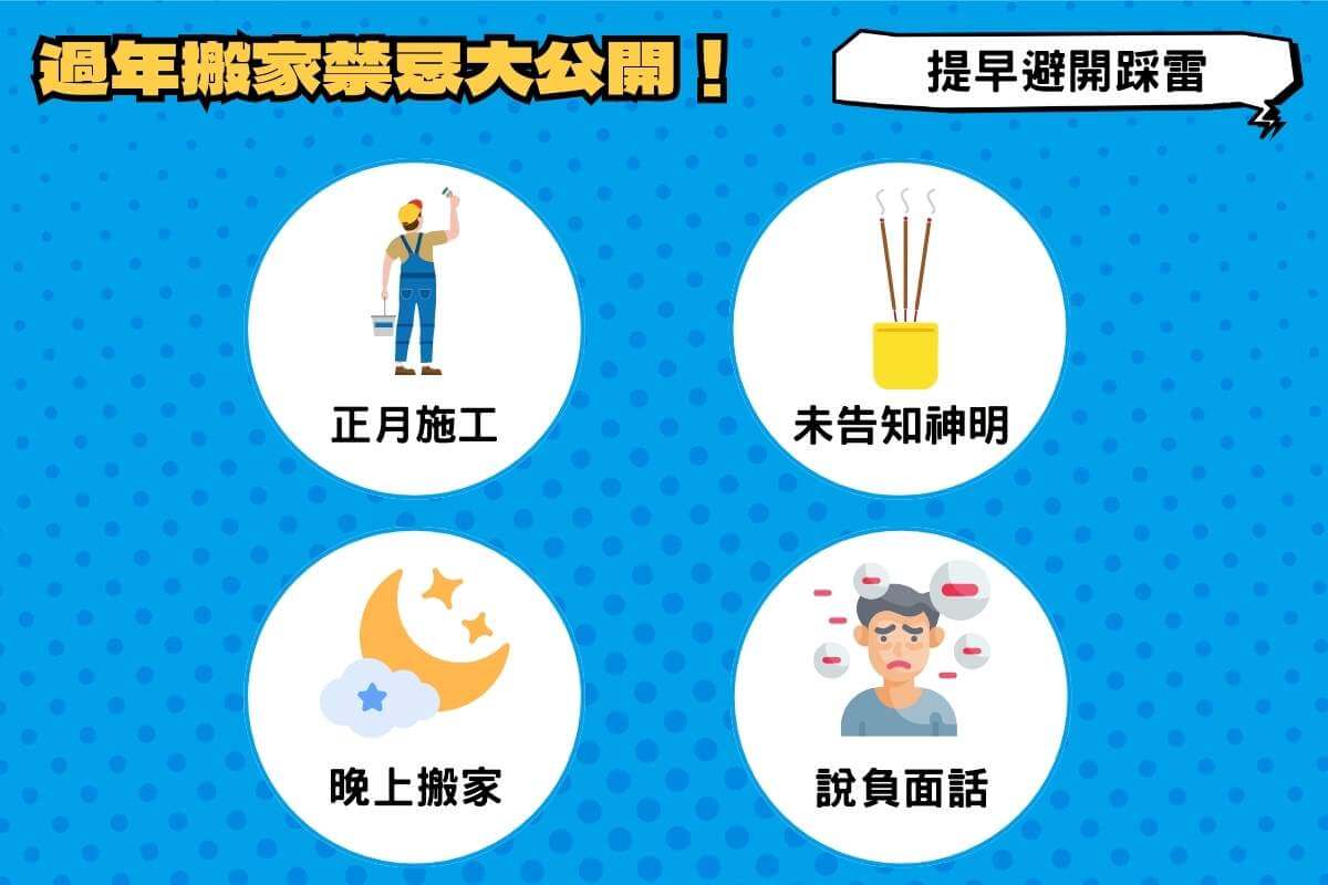 過年搬家禁忌大公開! 過年搬家禁忌大公開!