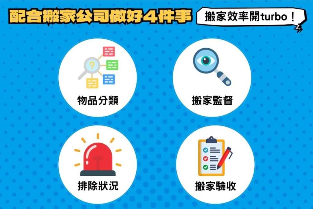 配合搬家公司做好4件事情，免動手搬家效率開turbo！
